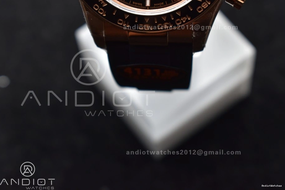 WaterResistant 1:1 Best V6 Diamonds Daytona SH4131 Edition (Weighted) RG QF Strap 801 on Dial 126515 Oysterflex Black 0711